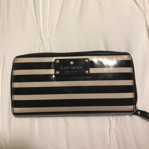 Black & White Striped Kate Spade Wallet